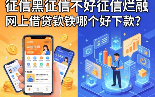 征信黑征信不好征信烂网上借钱的软件哪个好下款？盘点两个类别