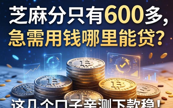 芝麻分只有600多，急需用钱哪里能贷？这几个口子亲测下款稳！