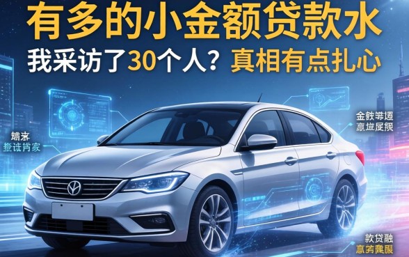 有车的小额贷款水有多深？我采访了30个人，真相有点扎心