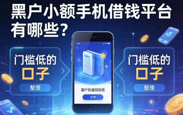 黑户小额手机借钱平台有哪些？整理几个门槛低的口子