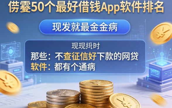 我翻了50个最好借钱的app软件排名，发现那些不查征信好下款的网贷软件都有个通病