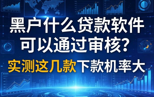 黑户什么贷款软件可以通过审核？实测这几款下款几率大
