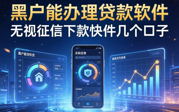 黑户能办理的贷款软件：无视征信下款快的几个口子