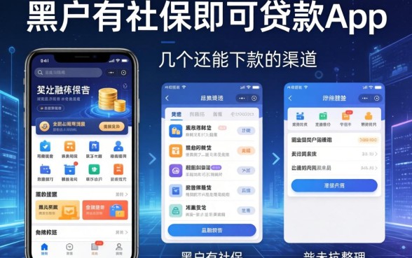 黑户有社保即可贷款app：整理了几个还能下款的渠道