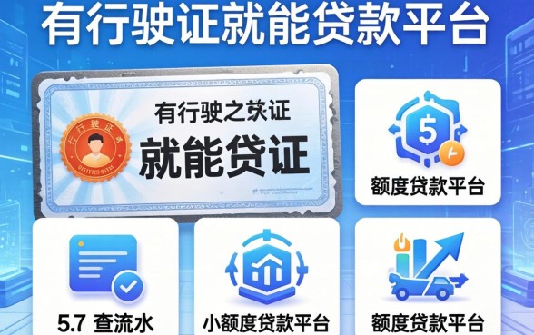 有行驶证就能贷款的平台，规整5个不查流水的小额度贷款平台