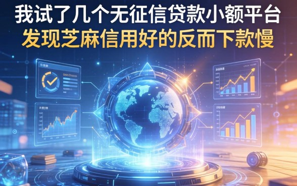 我试了几个无征信贷款小额平台，发现芝麻信用好的反而下款慢