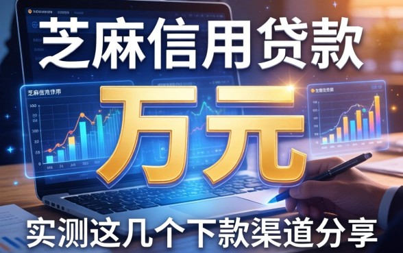 芝麻信用贷款一万元：实测这几个下款渠道分享