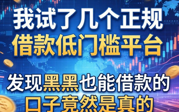 我试了几个正规借款低门槛平台，发现黑户也能借款的口子竟然是真的
