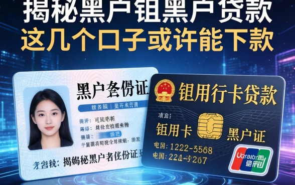 揭秘黑户身份证和银行卡黑户贷款，这几个口子或许能下款