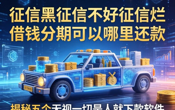 征信黑征信不好征信烂借钱分期可以哪里还款，揭秘五个无视一切是人就下款软件