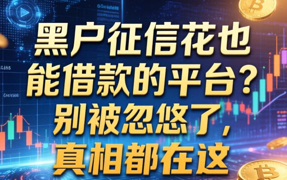 黑户征信花也能借款的平台？别被忽悠了，真相都在这