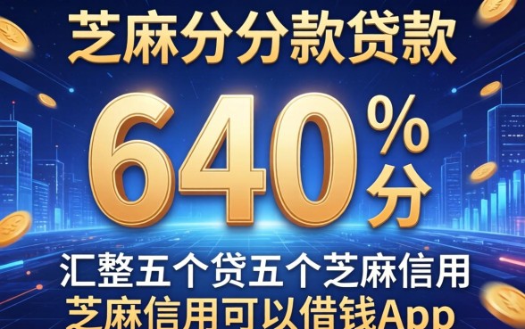 芝麻分640分贷款，汇整五个芝麻信用可以借钱的app