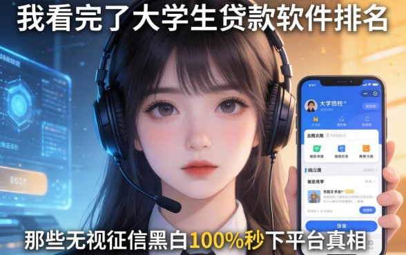 我看完了大学生贷款软件排名，发现那些无视征信黑白100%秒下平台的真相
