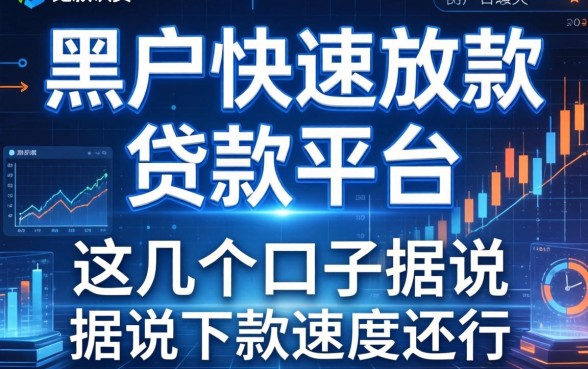 黑户快速放款的贷款平台：这几个口子据说下款速度还行