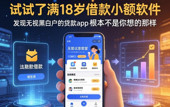 我试了满18岁借款小额软件，发现无视黑白户的贷款app根本不是你想的那样