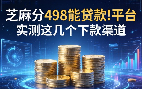 芝麻分498能贷款的平台：实测这几个下款渠道