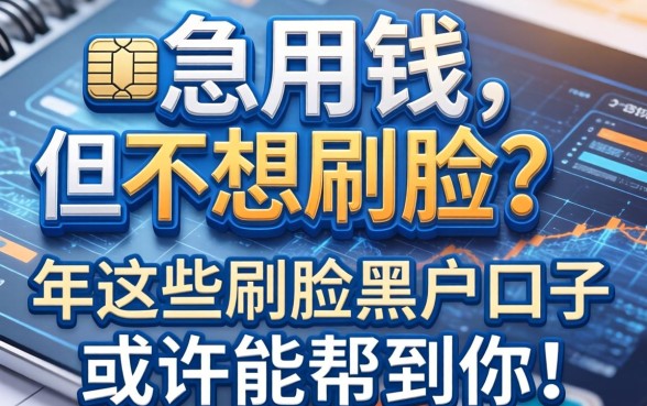 急用钱但不想刷脸？2026年这些不刷脸的黑户口子或许能帮到你！