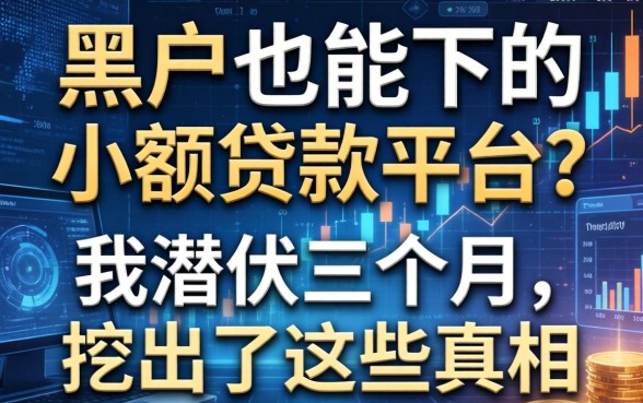 黑户也能下的小额贷款平台？我潜伏三个月，挖出了这些真相
