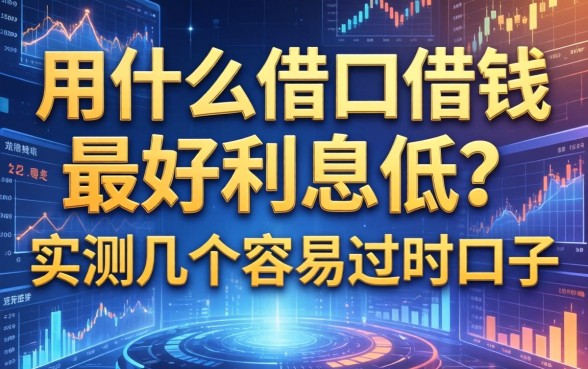 用什么借口借钱最好利息低？实测几个容易过的口子