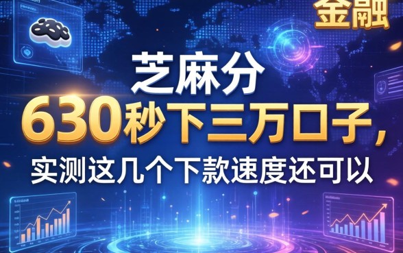 芝麻分630秒下三万口子，实测这几个下款速度还可以