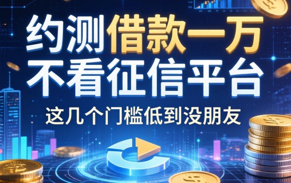 实测借款一万不看征信的平台，这几个门槛低到没朋友