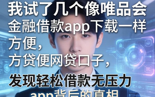 我试了几个像唯品会金融借款app下载一样方便的网贷口子，发现轻松借款无压力app背后的真相