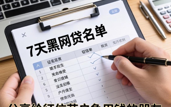 整理了一份7天黑网贷名单，分享给征信花户急用钱的朋友