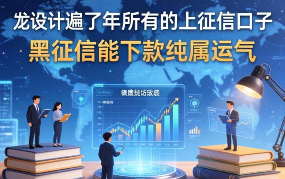 我翻遍了2026年所有的上征信口子，发现黑征信能下款纯属运气