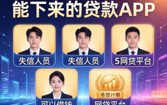 能下来的贷款app，汇总五个失信人员可以借钱的网贷平台