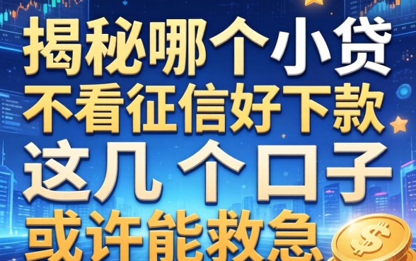 揭秘哪个小贷不看征信好下款，这几个口子或许能救急