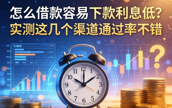 怎么借款容易下款利息低？实测这几个渠道通过率不错