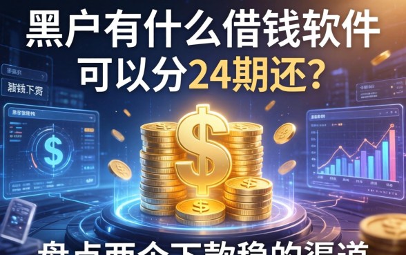 黑户有什么借钱软件可以分24期还？盘点两个下款稳的渠道