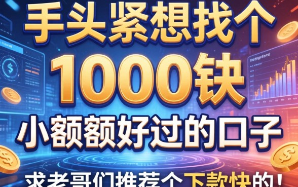 手头紧想找个1000块小额度好过的口子，求老哥们推荐个下款快的！