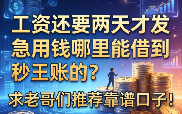 工资还要两天才发，急用钱哪里能借到秒到账的？求老哥们推荐靠谱口子！