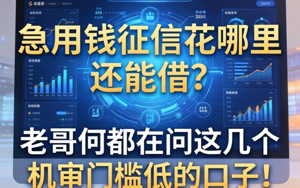 急用钱征信花哪里还能借？老哥们都在问这几个机审门槛低的口子！