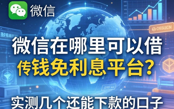 微信在哪里可以借钱免利息的平台？实测几个还能下款的口子