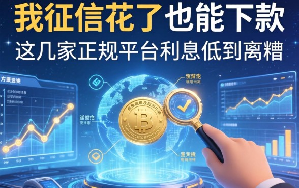 我征信花了也能下款，这几家正规平台利息低到离谱