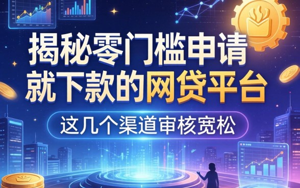 揭秘零门槛申请就下款的网贷平台，这几个渠道审核宽松
