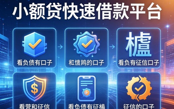 小额贷快速借款平台，胪列五个不看负债和征信的口子