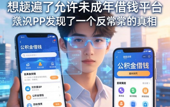 我翻遍了允许未成年借钱的平台和公积金借钱app，发现了一个反常识的真相