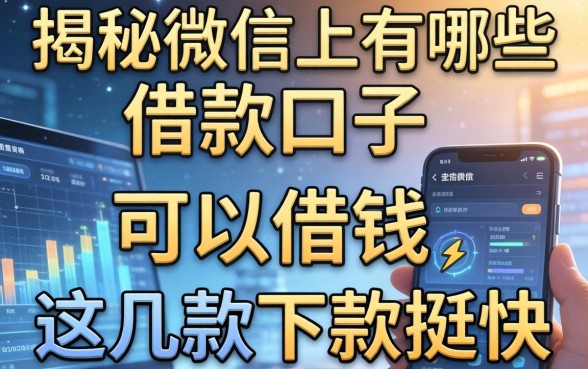 揭秘微信上有哪些借款的口子可以借钱，这几款下款挺快