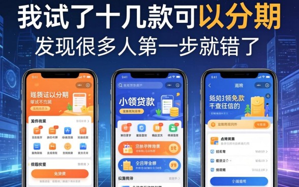 我试了十几款可以分期的软件免费和小额贷款不查征信的软件，发现很多人第一步就错了