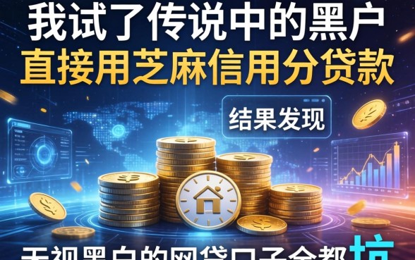 我试了传说中的黑户直接用芝麻信用分贷款，结果发现无视黑白的网贷口子全是坑