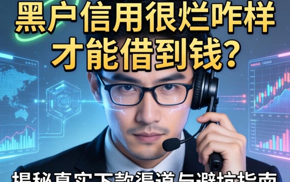 黑户信用很烂咋样才能借到钱？揭秘真实下款渠道与避坑指南