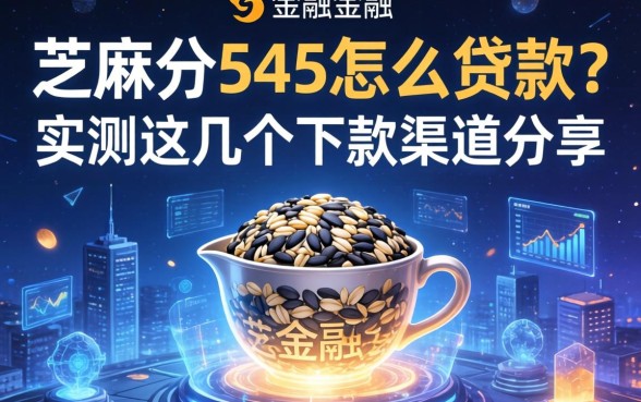 芝麻分545怎么贷款？实测这几个下款渠道分享