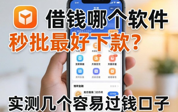 手机借钱哪个软件秒批最好下款？实测几个容易过的口子