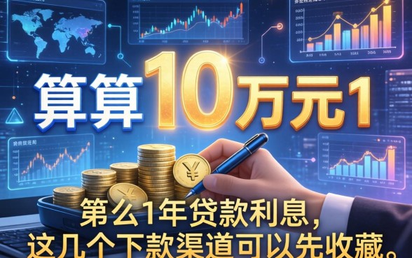 算算10万元1年贷款利息，这几个下款渠道可以先收藏
