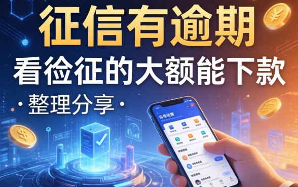 征信有逾期不看征信的大额能下款的软件整理分享