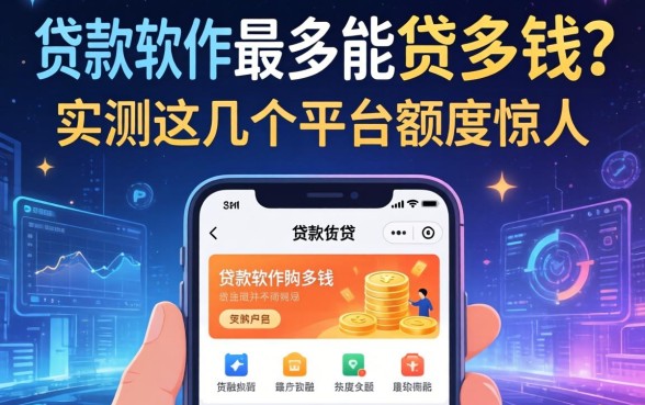 贷款软件最多能贷多钱？实测这几个平台额度惊人