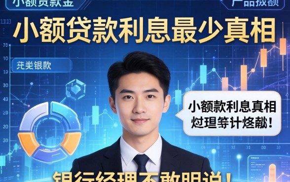 小额贷款利息最少的真相，银行经理不敢明说